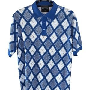 Foot Locker Shirt Mens Large Golf Polo Blue Short Sleeve Cotton